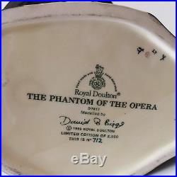 Royal Doulton Toby Jug Phantom Of The Opera D7017 Large Character LE 712/2500