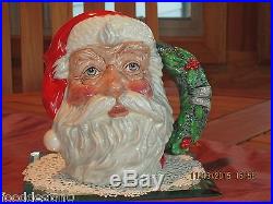 Royal Doulton Toby Jug Santa Claus #D6794 Wreath Handle