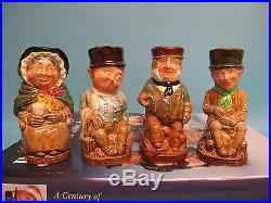 Royal Doulton Toby Jug Set of Four Small Dickens Jugs