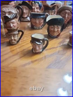 Royal Doulton Toby Jugs 18 Count in the lot, Large, Medium & Tini. Exc. Condit