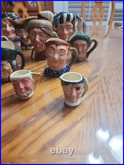 Royal Doulton Toby Jugs 18 Count in the lot, Large, Medium & Tini. Exc. Condit