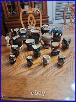 Royal Doulton Toby Jugs 18 Count in the lot, Large, Medium & Tini. Exc. Condit