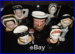 Royal Doulton Toby Jugs Henry VIII & his 6 wives, FULL SET IN PERFECT CONDITION