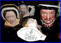 Royal Doulton Toby Jugs Henry VIII & his 6 wives, FULL SET IN PERFECT CONDITION