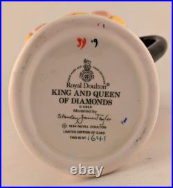 Royal Doulton Toby Jugs King & Queen Of Clubs Spades Diamonds Free Shipping