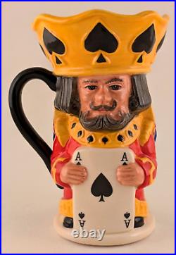 Royal Doulton Toby Jugs King & Queen Of Clubs Spades Diamonds Free Shipping