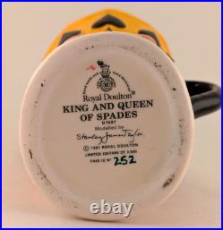 Royal Doulton Toby Jugs King & Queen Of Clubs Spades Diamonds Free Shipping