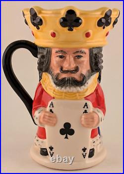 Royal Doulton Toby Jugs King & Queen Of Clubs Spades Diamonds Free Shipping