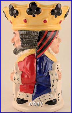 Royal Doulton Toby Jugs King & Queen Of Clubs Spades Diamonds Free Shipping