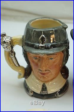 Royal Doulton Toby Mug Character Jug King Charles I Cromwell D6985 D6986 Small
