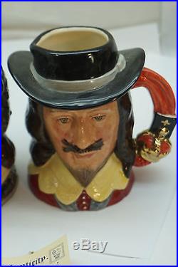 Royal Doulton Toby Mug Character Jug King Charles I Cromwell D6985 D6986 Small
