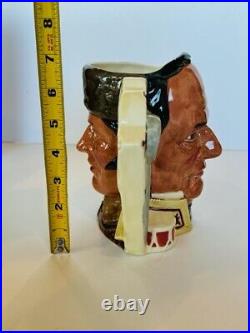 Royal Doulton Toby Mug Jug Cup DOUBLE SIGNATURE Antagonist Alamo Crockett Lopez