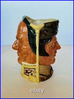 Royal Doulton Toby Mug Jug Cup DOUBLE SIGNATURE Antagonist Alamo Crockett Lopez