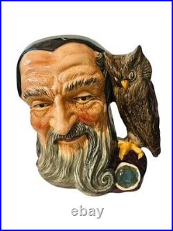 Royal Doulton Toby Mug Jug Cup Figurine England Antique Vtg 1959 Merlin Wizard