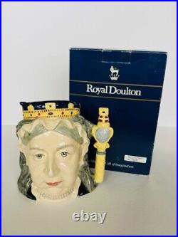 Royal Doulton Toby Mug Jug Cup LIMITED EDITION nib box Queen Victoria Crown 1987