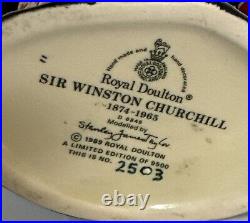 Royal Doulton Toby Mug Sir Winston Churchill D6849 Limited Edition 2503 Of 9500