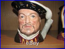 Royal Doulton Toby Mugs/jugs King Henry VIII And All Six Wives Large Size