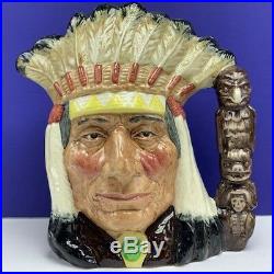 Royal Doulton Toby mug jug cup North American Indian D6611 figurine 1966 vtg mcm