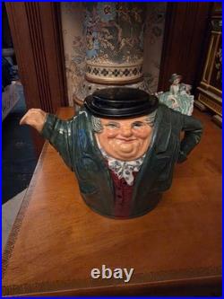 Royal Doulton Tony Weller Character Toby Teapot C. 1939 Very Rare Mint