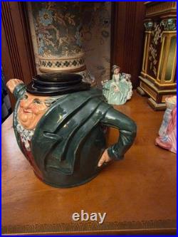 Royal Doulton Tony Weller Character Toby Teapot C. 1939 Very Rare Mint