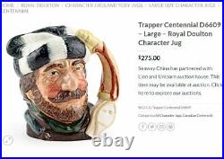 Royal Doulton Trapper Centennial Home Office Collectible Decor Character Jug