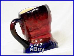 Royal Doulton UNIQUE COLORWAY FAT BOY Miniature Toby Jug Red/Blue FLAMBE LIKE