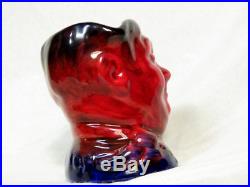 Royal Doulton UNIQUE COLORWAY FAT BOY Miniature Toby Jug Red/Blue FLAMBE LIKE
