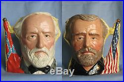Royal Doulton US Civil War Antagonists Character Jug, Generals Grant and Lee