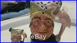 Royal Doulton Ugly Duchess jugs, both large D6599 and small D6607