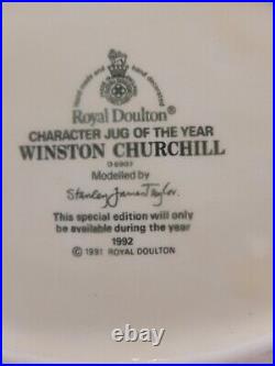 Royal Doulton Vintage Rare Jug of the year 1992 WINSTON CHURCHILL. D 6907. 7