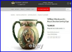 Royal Doulton WILLIAM WORDSWORTH LOVING CUP JUG / c. 1933 Noke / Museum Quality