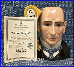 Royal Doulton Wilbur Wright Toby Jug D7179 Large 7 England Mint