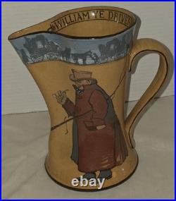 Royal Doulton William Ye DriverSeries Ware Pitcher Signed By Noke #D2645NICE