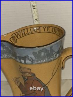 Royal Doulton William Ye DriverSeries Ware Pitcher Signed By Noke #D2645NICE