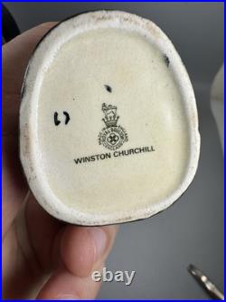 Royal Doulton Winston Churchill Toby Jug Set of 3 England No Chips