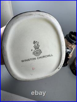 Royal Doulton Winston Churchill Toby Jug Set of 3 England No Chips
