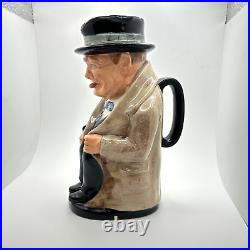 Royal Doulton Winston Churchill Toby Pitcher Mug Jug Large