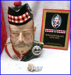 Royal Doulton Wm GRANT w SWORD Handle WHISKEY JUG w Orig BOX- SUPER NICE