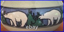Royal Doulton antique art pottery series ware polar bears pitcher jug