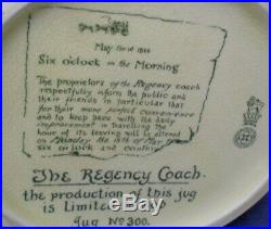 Royal Doulton jug REGENCY COACH ltd edt of 500 worldwide circa 1931