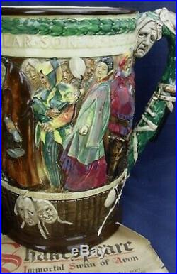 Royal Doulton jug SHAKESPEARE ltd edt of 1,000 worldwide circa 1933 + CERT