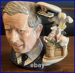 Royal Doulton'prince Charles' Large Character Jug D7283 2008 Jug Of The Year