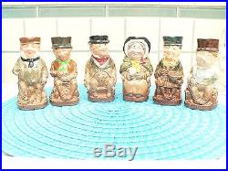 Royal Doulton seated toby jug Pickwick set of 6 A marks