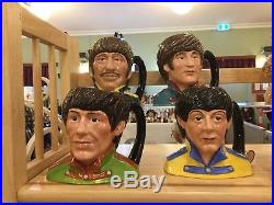 Royal Doulton set of 4 Beatles character jugs