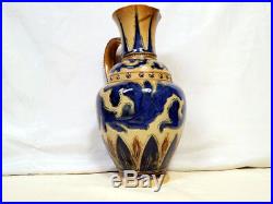 SPECTACULAR Antique Doulton Lambeth Ewer Vase Jug by Renown artist ARTHUR BARLOW