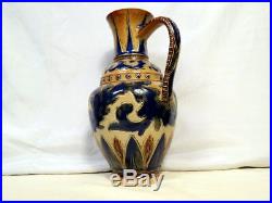 SPECTACULAR Antique Doulton Lambeth Ewer Vase Jug by Renown artist ARTHUR BARLOW