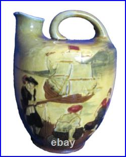 SUPER RARE Royal Doulton Kingsware 1909 Greenlees Brothers Claymore Pirates Jug