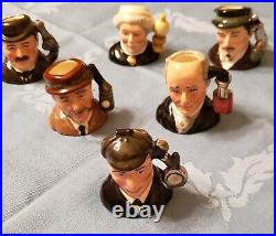 Six Royal Doulton Tiny Miniature Character Jugs D7011- D7016