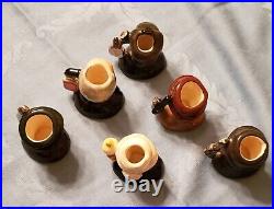 Six Royal Doulton Tiny Miniature Character Jugs D7011- D7016