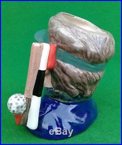 Small Royal Doulton Character Jug The Golfer Prototype Colourway D6865